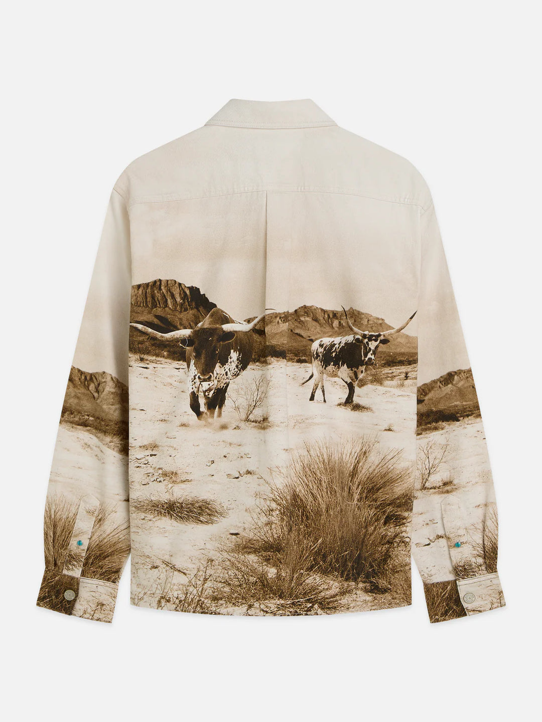 SCENERY OVERSHIRT "LONGHORN SEPIA"