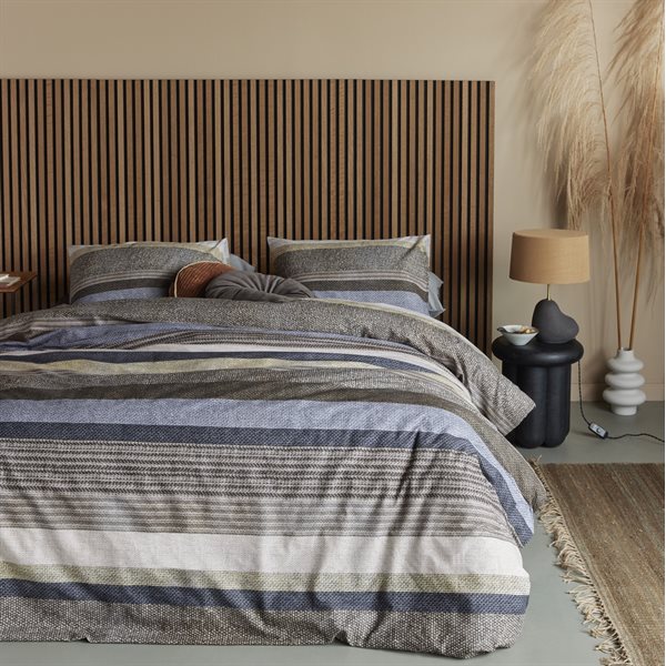 LOTIS STRIPED DUVET COVER + 2 SHAMS - KING