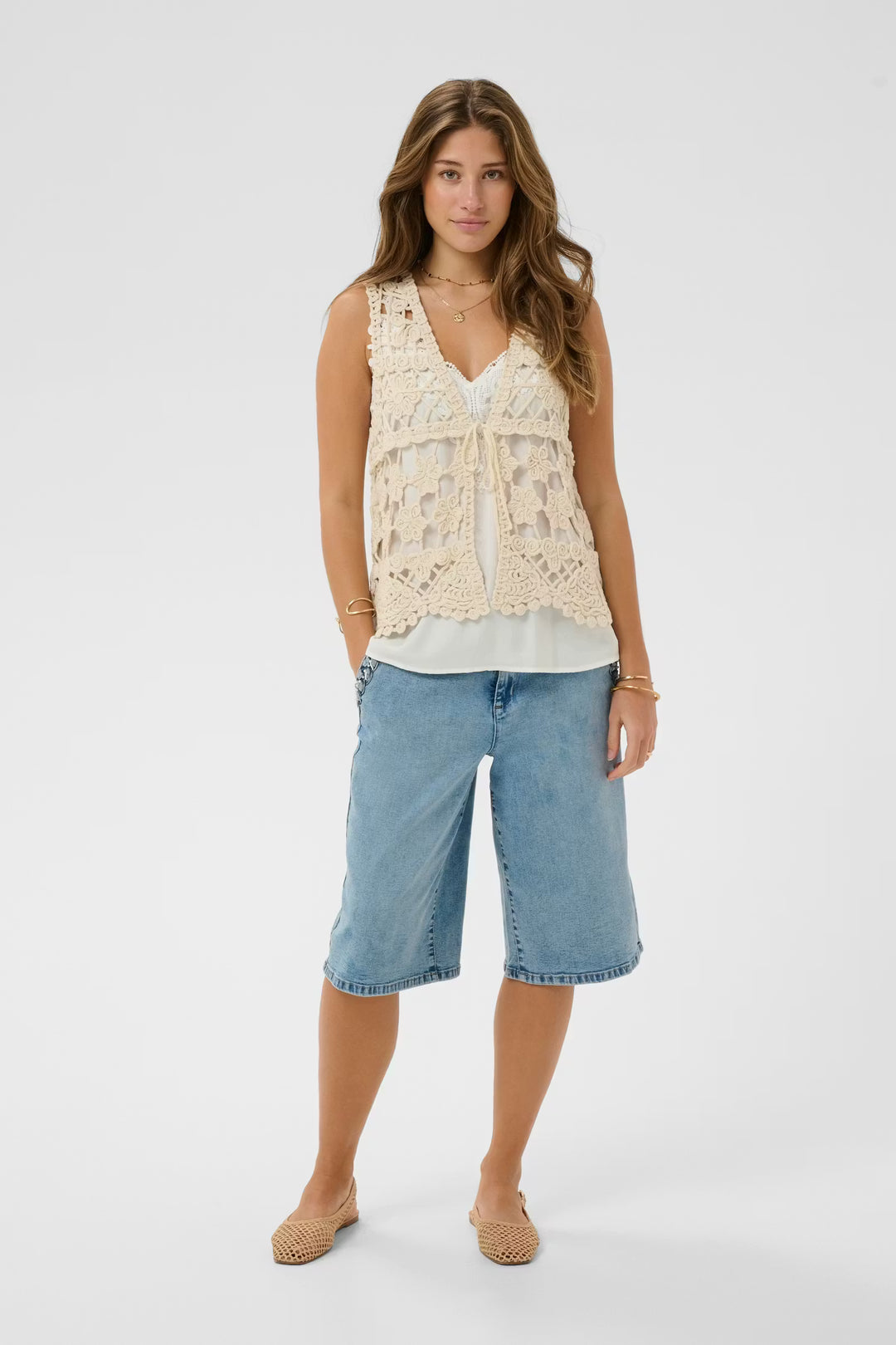 CRLOTU VEST "PERFECTLY PALE/NATURE"