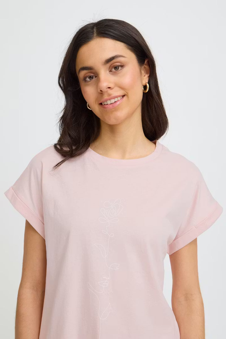 FRGALI TEE "LOTUS FLOWERLINE/PINK"