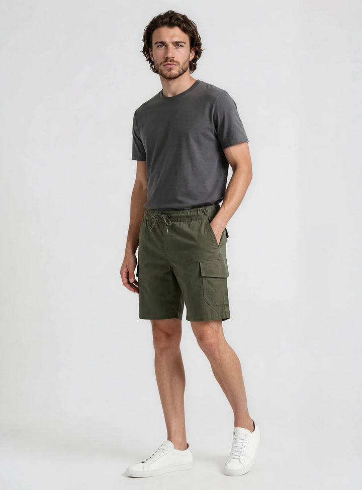 LOUIS - SUPER FLEX PULL-ON CARGO SHORT "ARMY"