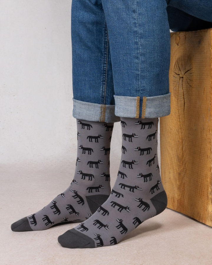 GREY WOLF SOCKS