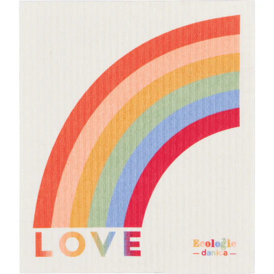 LOVE IS LOVE SWEDISH DISH CLOTH