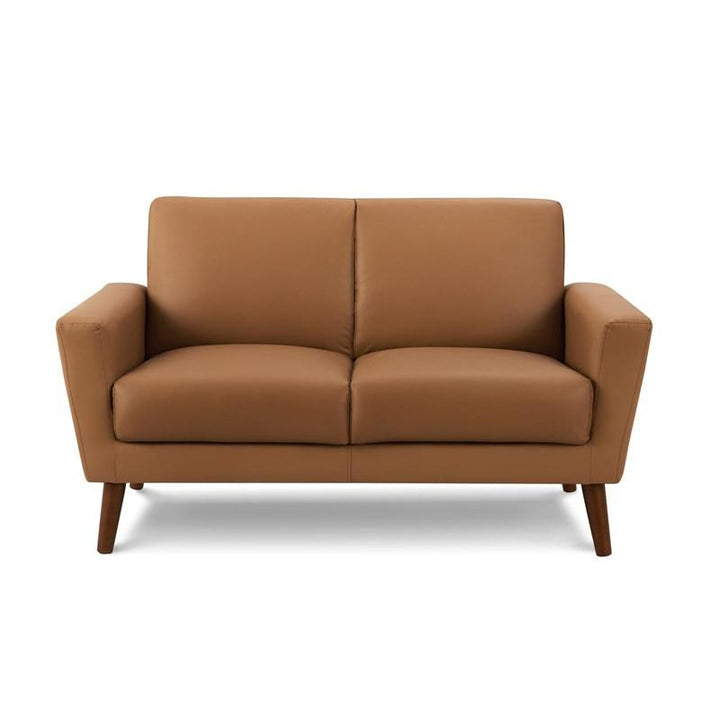 STATIONARY POLYESTER LOVESEAT "COGNAC"