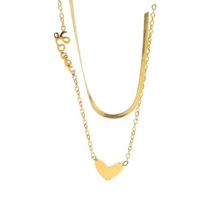 LOVE SCRIPT DOUBLE CHAIN