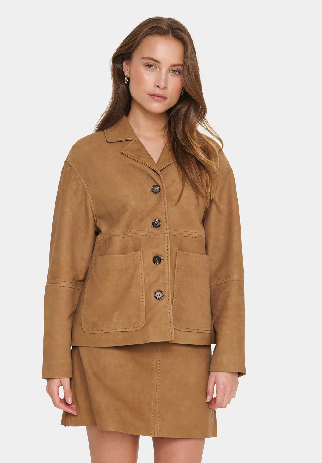 LUELLASZ JACKET 100% LEATHER "ERMINE"