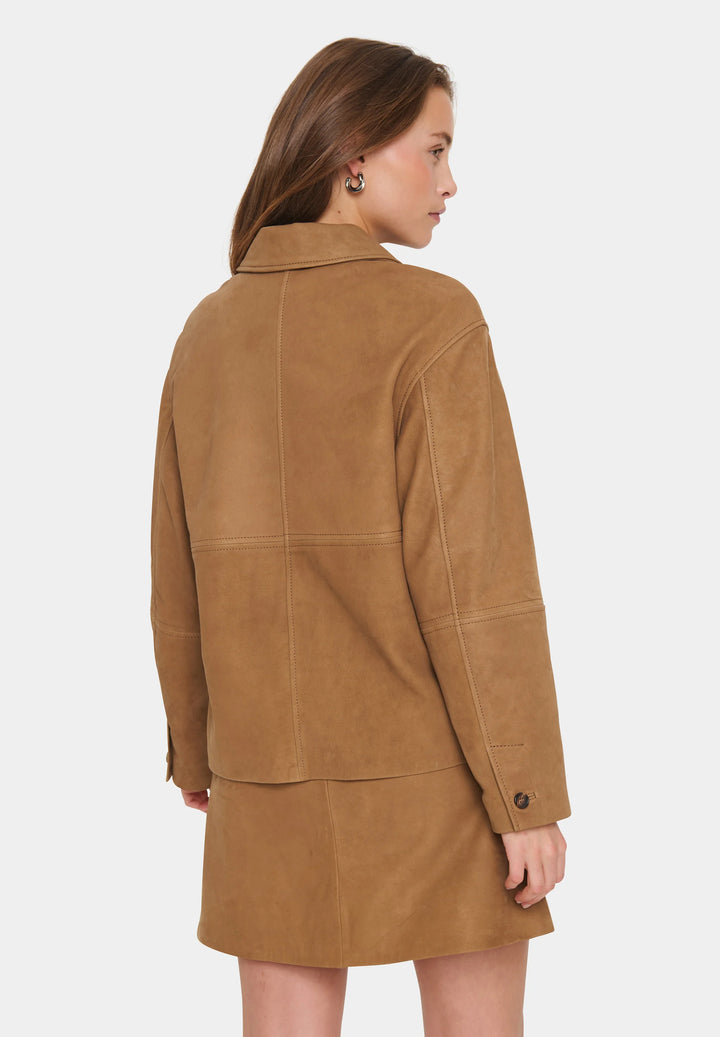 LUELLASZ JACKET 100% LEATHER "ERMINE"