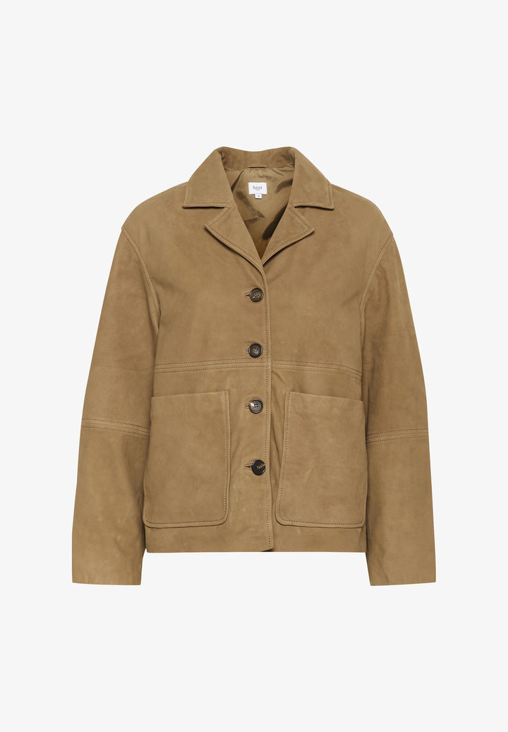 LUELLASZ JACKET 100% LEATHER "ERMINE"