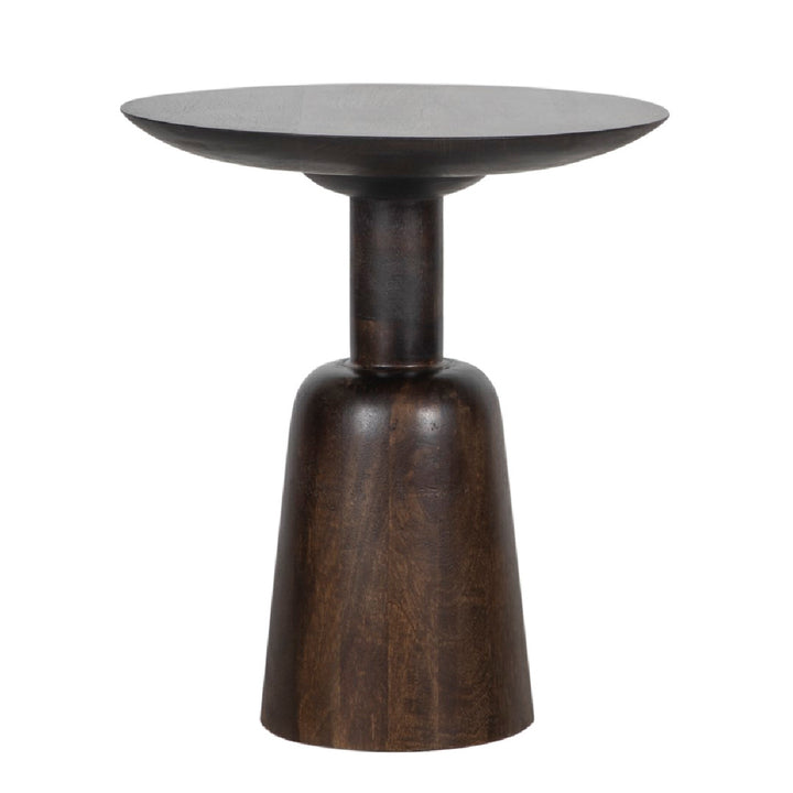 LUISA MANGO WOOD ROUND SIDE TABLE