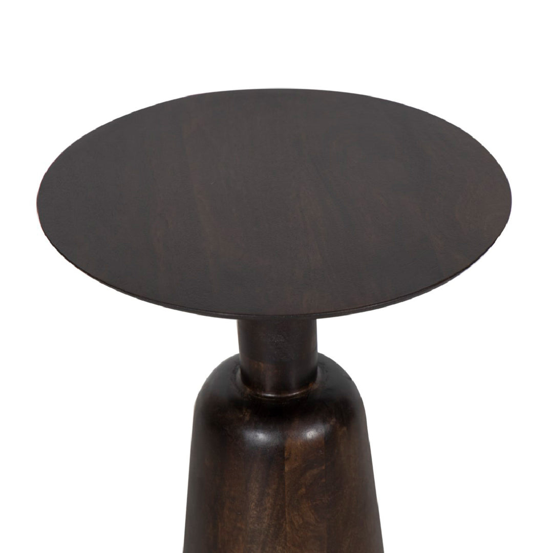 LUISA MANGO WOOD ROUND SIDE TABLE