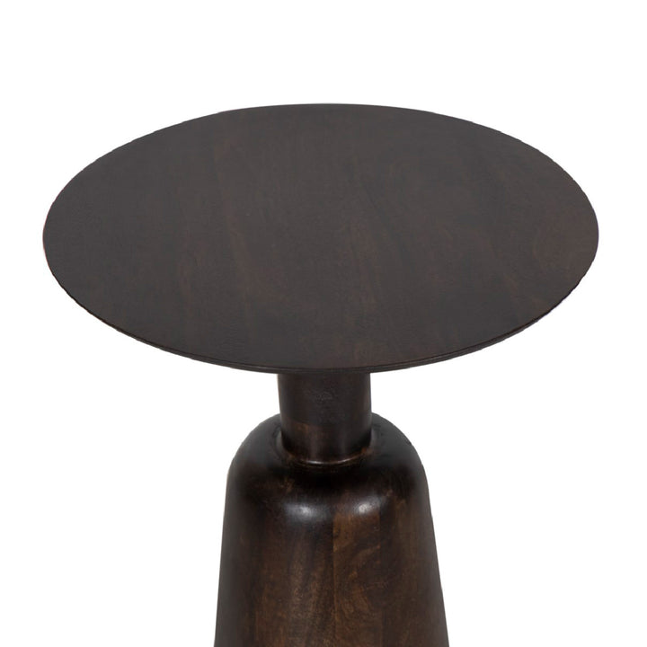 LUISA MANGO WOOD ROUND SIDE TABLE