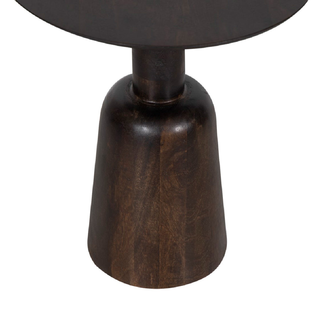 LUISA MANGO WOOD ROUND SIDE TABLE