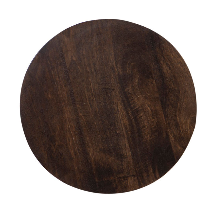 LUISA MANGO WOOD ROUND SIDE TABLE