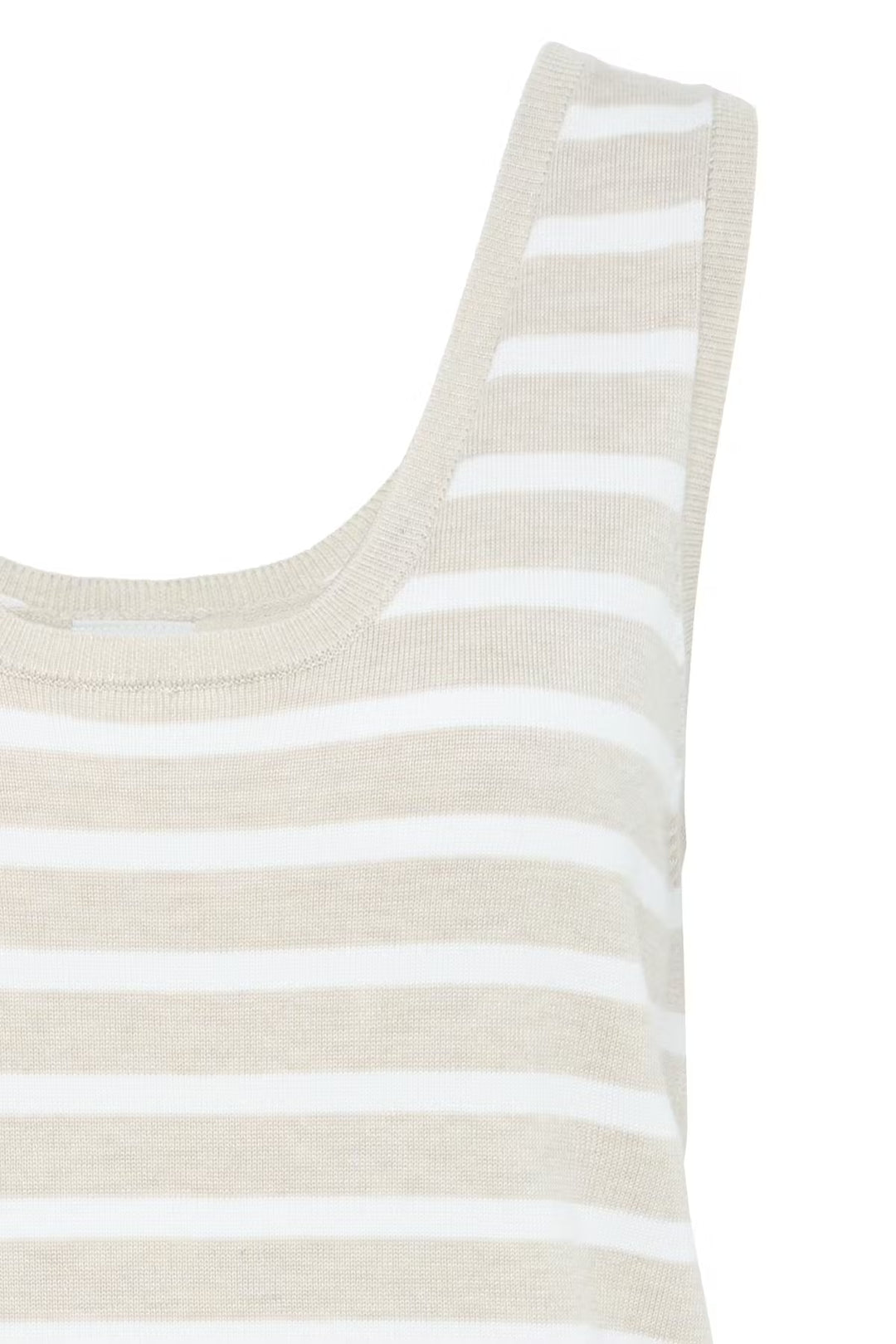 IHLULS TOP "SMALL OATMEAL WHITE STRIPE"