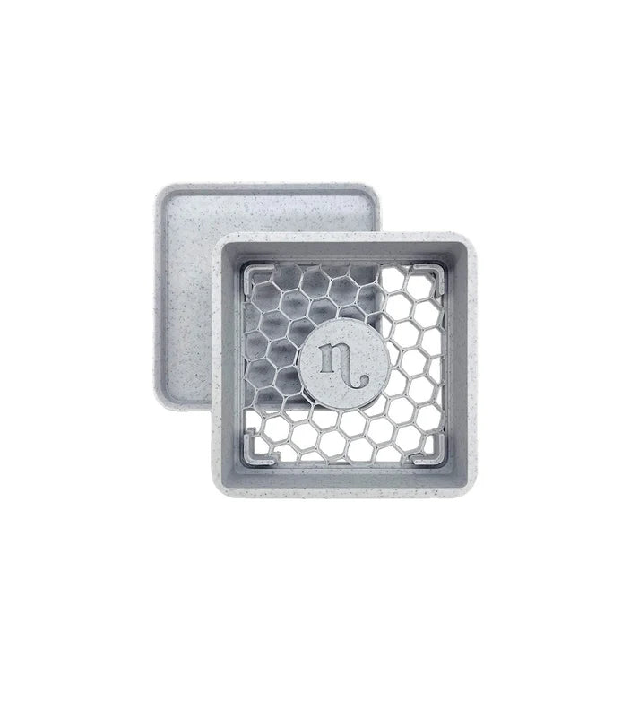 MAKE NICE COMPANY SOAP TRAY (PLANT BASE) - SPECKLED WHITE
