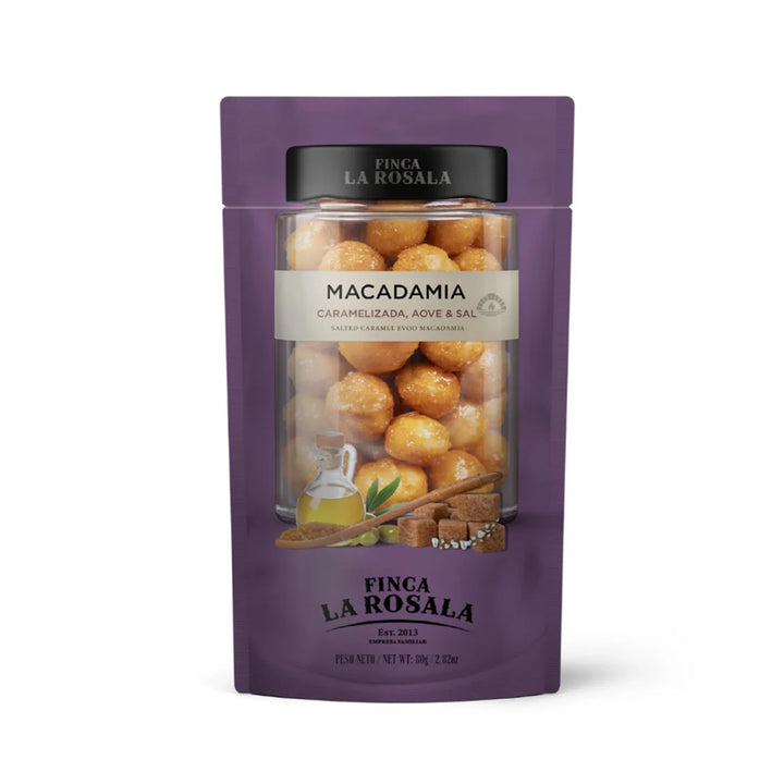 CARAMELIZED MACADAMIA EVOO & SALT 80G