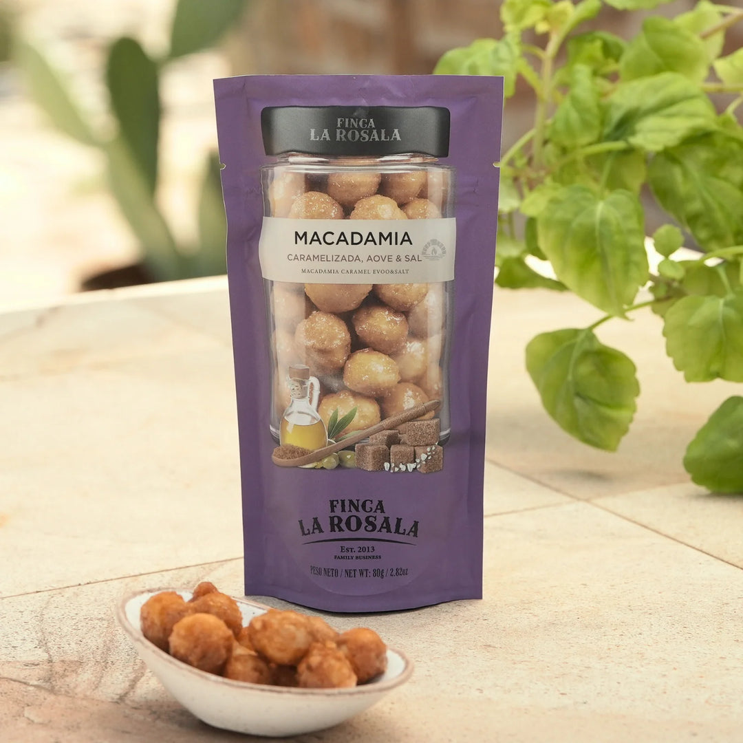 CARAMELIZED MACADAMIA EVOO & SALT 80G
