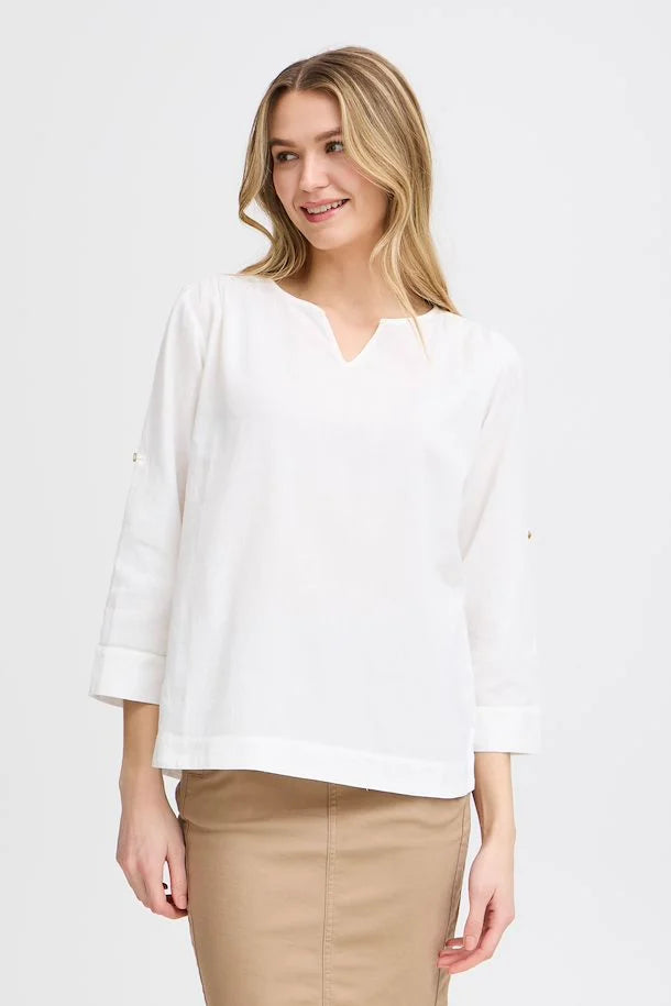 FRMADDIE BLOUSE "Blanc de Blanc"