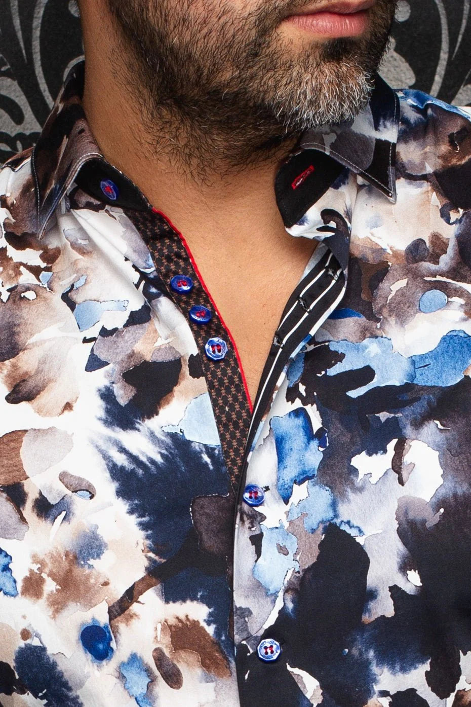 MAGNUS SHIRT "BLUE BROWN"