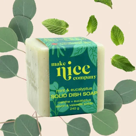MAKE NICE - MINT AND EUCALYPTUS SOLID DISH SOAP - 240g
