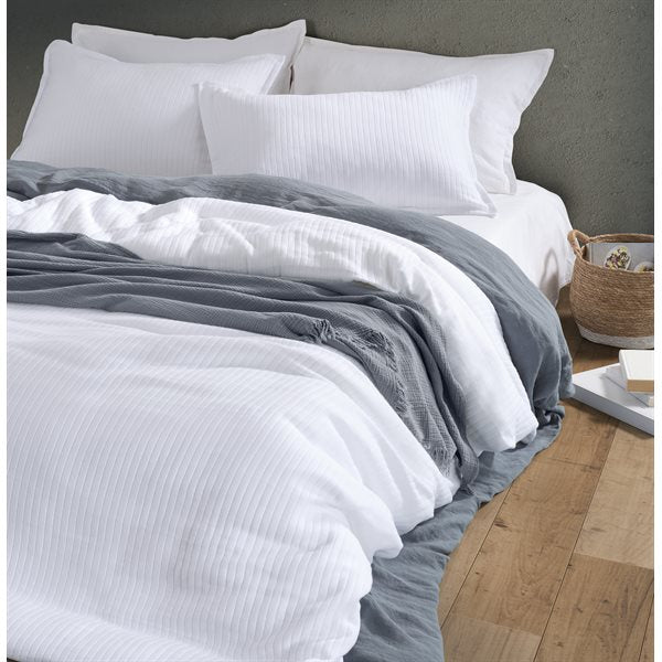 MALDIVES WHITE DUVET COVER DOUBLE/QUEEN + 2 PILLOW SHAMS