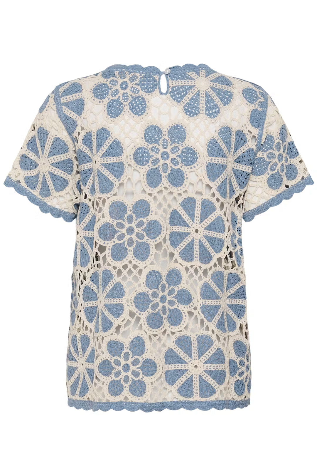 CRMALLICA CROCHET BLOUSE "STONEWASH FLOWER PATTERN"