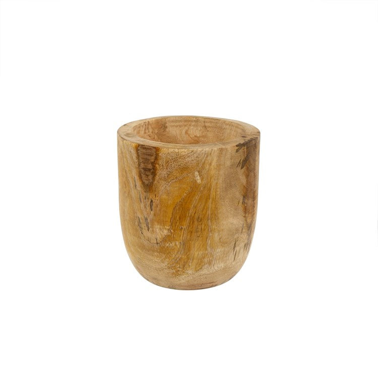 MEDIUM MANGO WOOD EGG POT