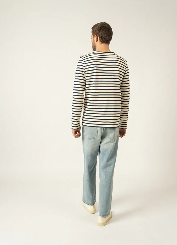 MERIDIEN STRIPED SAILOR SHIRT - ECRU/MARINE, MARINE/JEAN