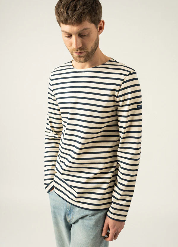 MERIDIEN STRIPED SAILOR SHIRT - ECRU/MARINE, MARINE/JEAN