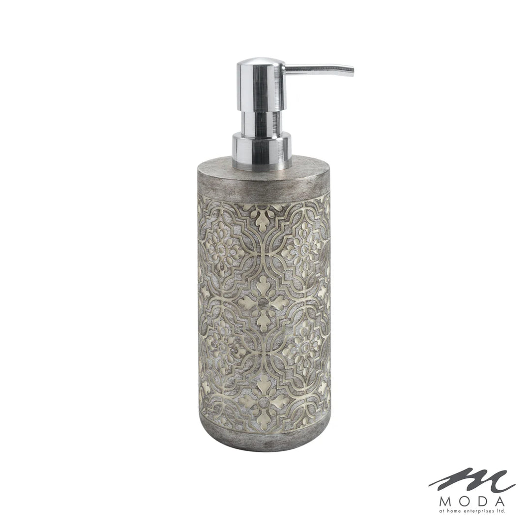 MARRAKESH RESIN LOTION/SOAP DISPENSER - DARK GREY