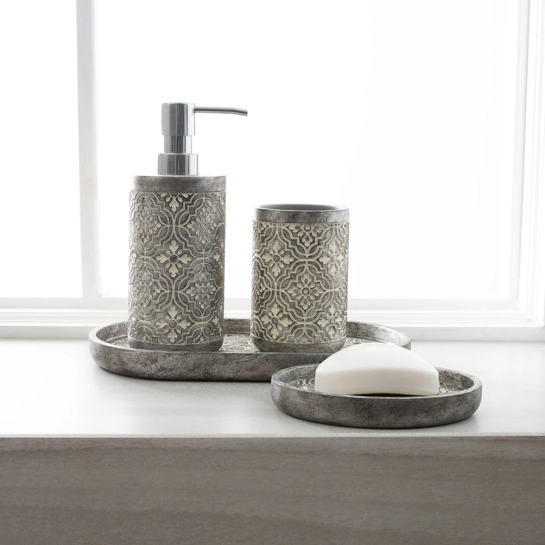 MARRAKESH RESIN LOTION/SOAP DISPENSER - DARK GREY