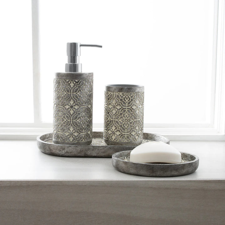 MARRAKESH RESIN LOTION/SOAP DISPENSER - DARK GREY