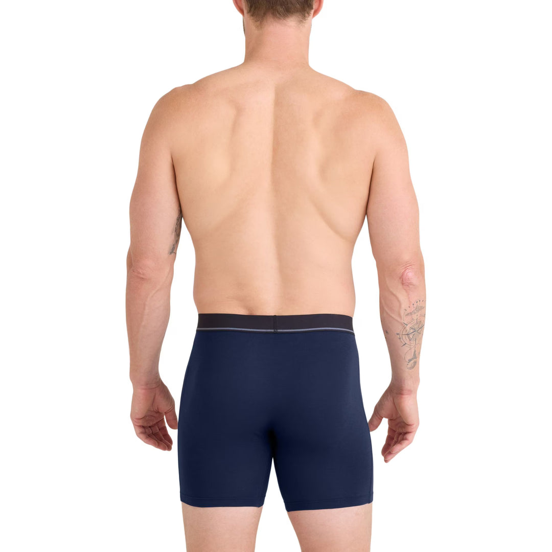 ESSENTIAL COTTON BOXER BRIEFS "MARITIME"