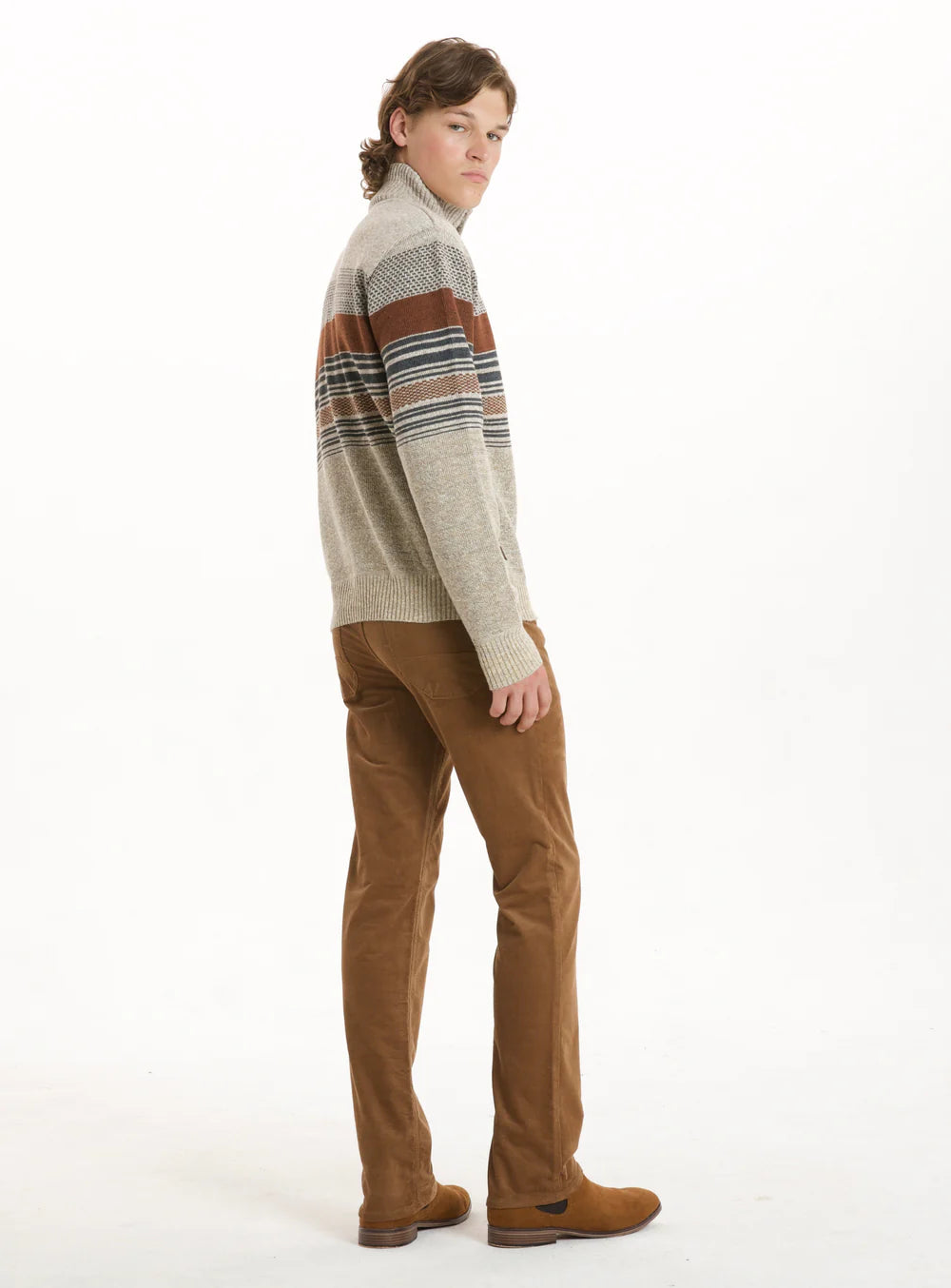 MARTIN - TEXTURED LONG-SLEEVE SWEATER "HUMUS"