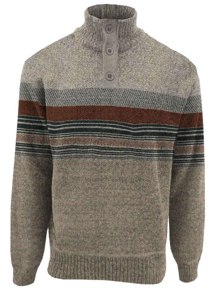 MARTIN - TEXTURED LONG-SLEEVE SWEATER "HUMUS"