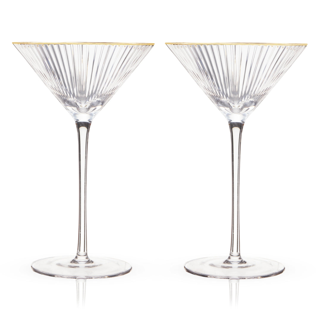 MERIDIAN CRYSTAL MARTINI GLASSES, SET OF 2