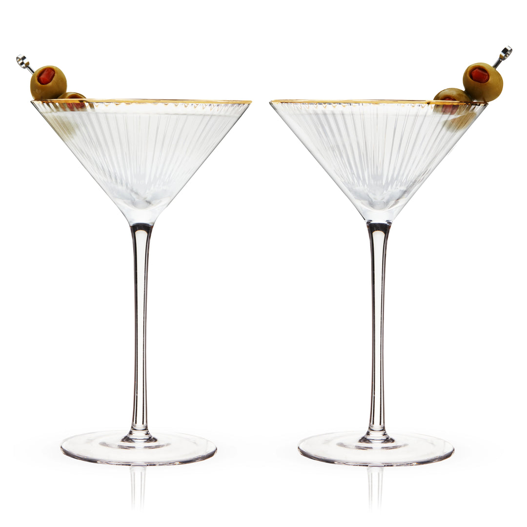 MERIDIAN CRYSTAL MARTINI GLASSES, SET OF 2