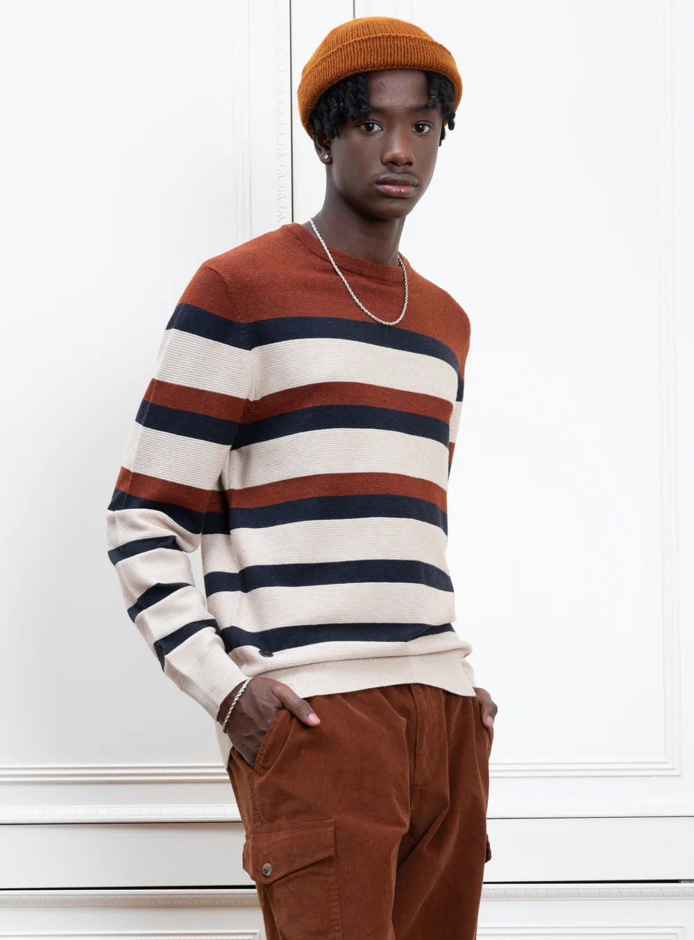 MATHEW CASHMERE-LIKE SWEATER - PAPRIKA