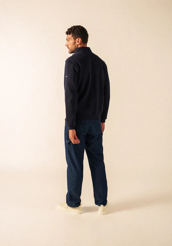 MATTEO ZIPPED CARDIGAN "NAVY"
