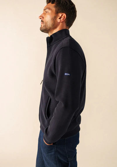 MATTEO ZIPPED CARDIGAN "NAVY"