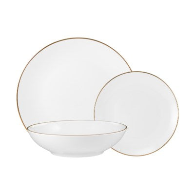 MAXWELL WILLIAMS DINNER SET CPE WHITE GOLD - 12PC