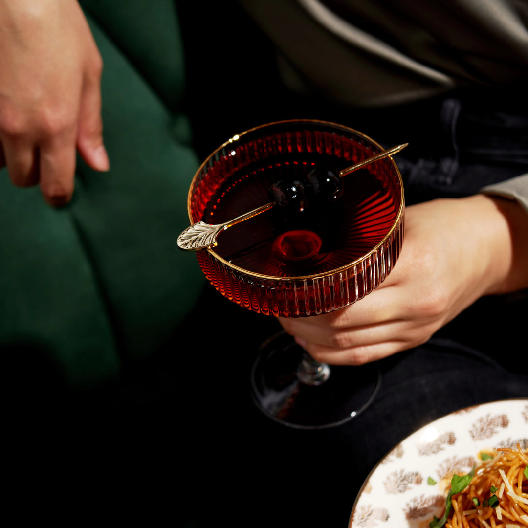 MERIDIAN CRYSTAL COUPE GLASSES, SET OF 2