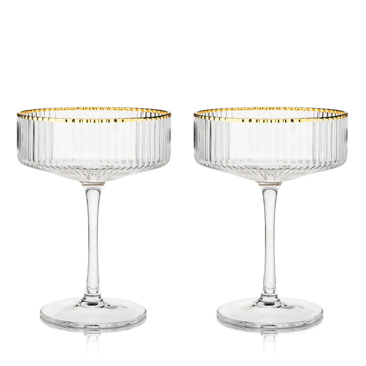 MERIDIAN CRYSTAL COUPE GLASSES, SET OF 2