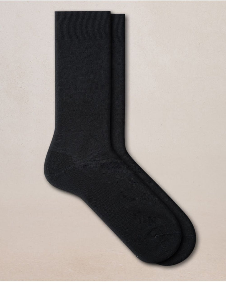 FINE ULTIMATE 100% MERCERISED COTTON SOCKS "BLACK"
