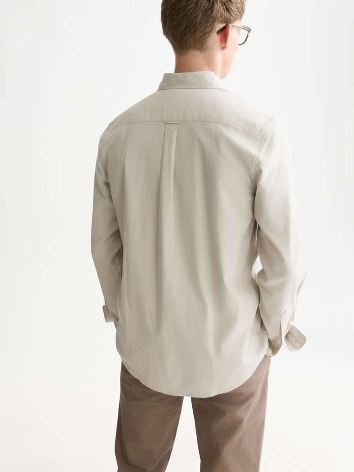 SEASONAL ESSENTIALS - SOLID OXFORD REGULAR FIT SHIRT "PURE CASHMERE"