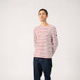 MEN'S MERIDIEN SAILOR MODERNE TOP - NEIGE/TERRACOTTA