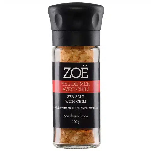 INFIUSED CHILI SALT 100G IN REUSABLE GLASS MILL