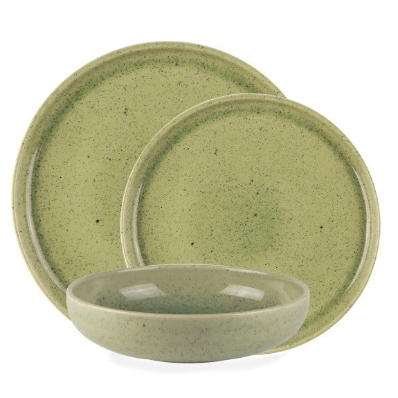 MESA CERAMICS SPECKLE GREEN PLATTER - 33CM