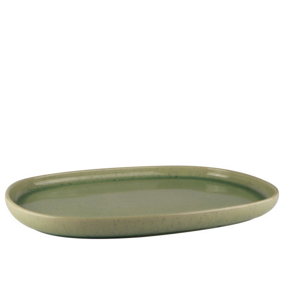 MESA CERAMICS SPECKLE GREEN PLATTER - 33CM