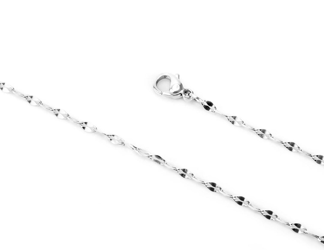 Mia Stainless Diamond Cut Chain Silver